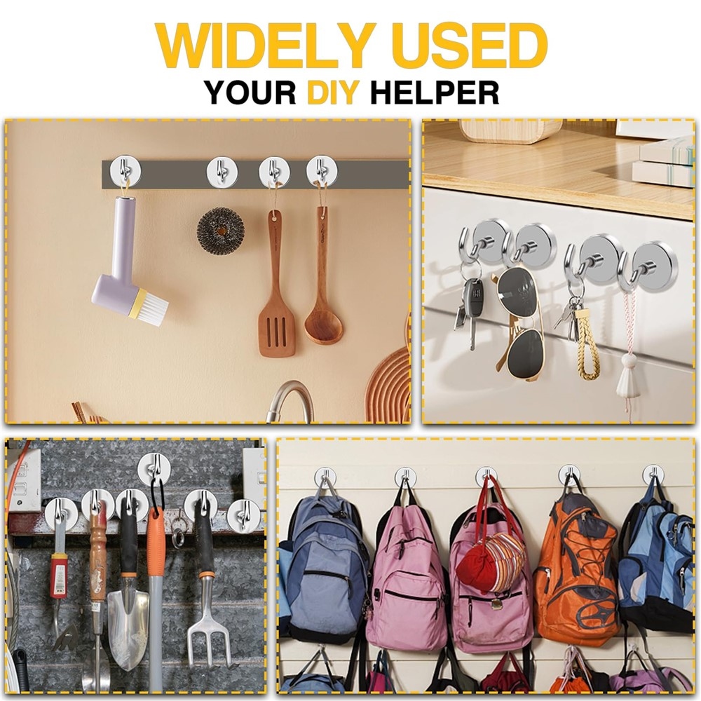 Závesný oceľový magnetický háčik s nosnosťou 12 kg