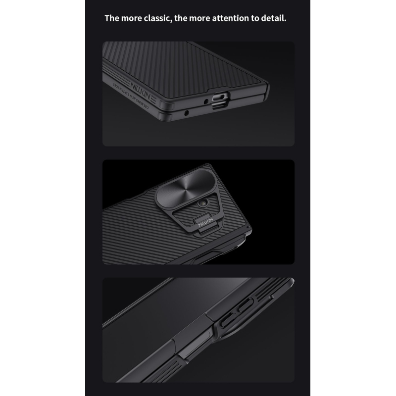 Nillkin CamShield Prop Zadný kryt s magnetickým otvorom na pero pre Samsung Galaxy Z Fold 7 Black