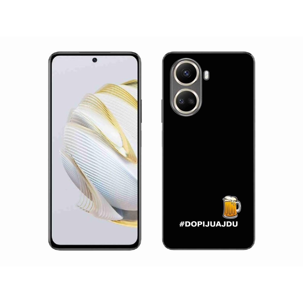 Gélový kryt mmCase na Huawei Nova 10 SE - pivný motív 1 čierne pozadie