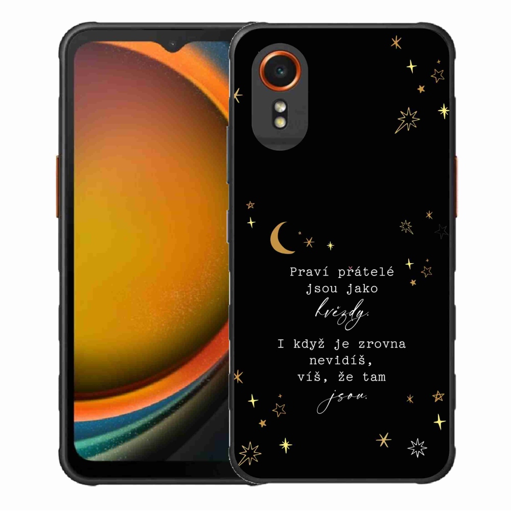 Gélový kryt mmCase na Samsung Galaxy Xcover 7 - citát 6 čierne pozadie