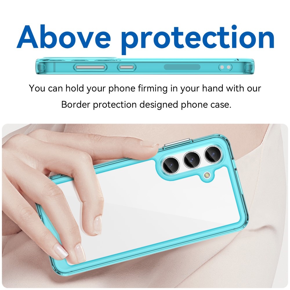 Gélový obal s pevným chrbtom na Samsung Galaxy S24+ - svetlomodrý