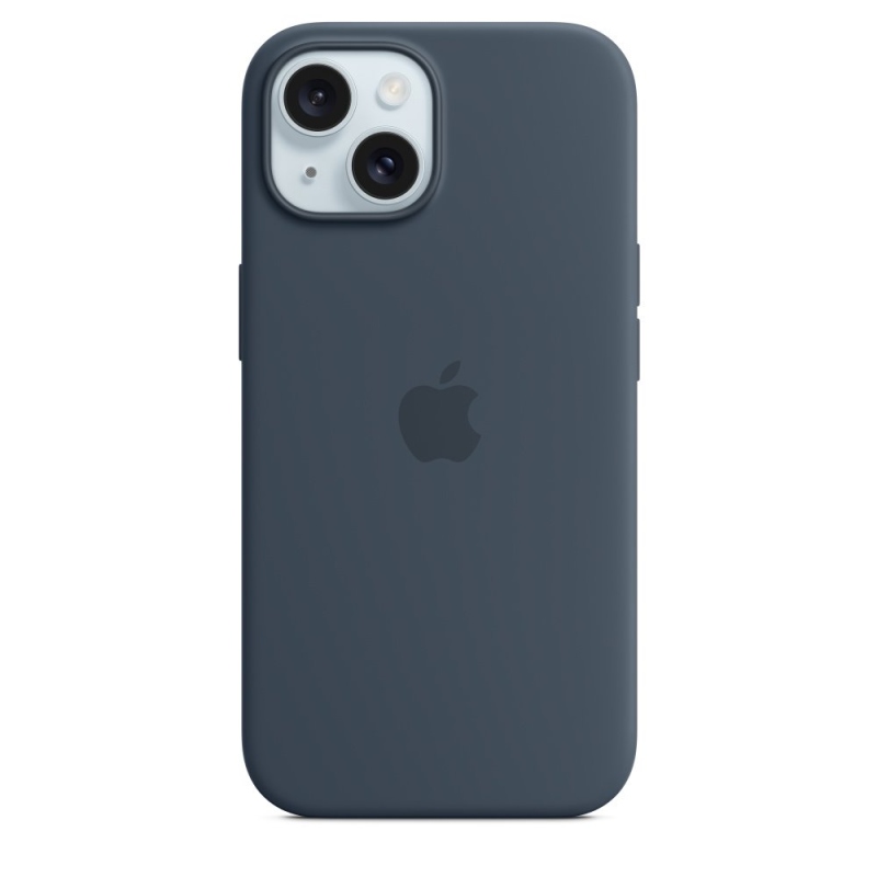 MT0N3ZM/A Apple Silikónový Kryt vr. Magsafe pre iPhone 15 Storm Blue