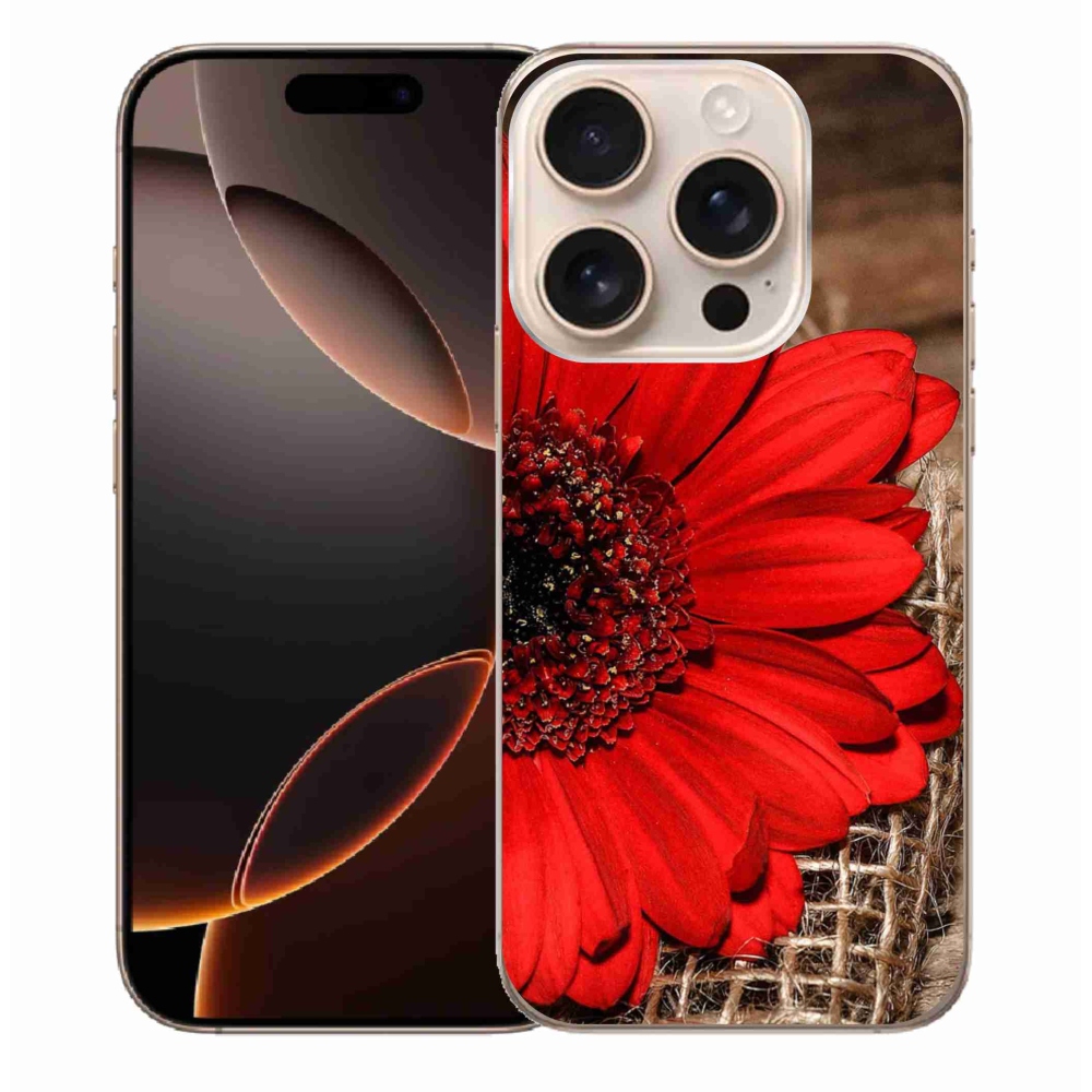 Gélový kryt mmCase na iPhone 16 Pro Max - gerbera