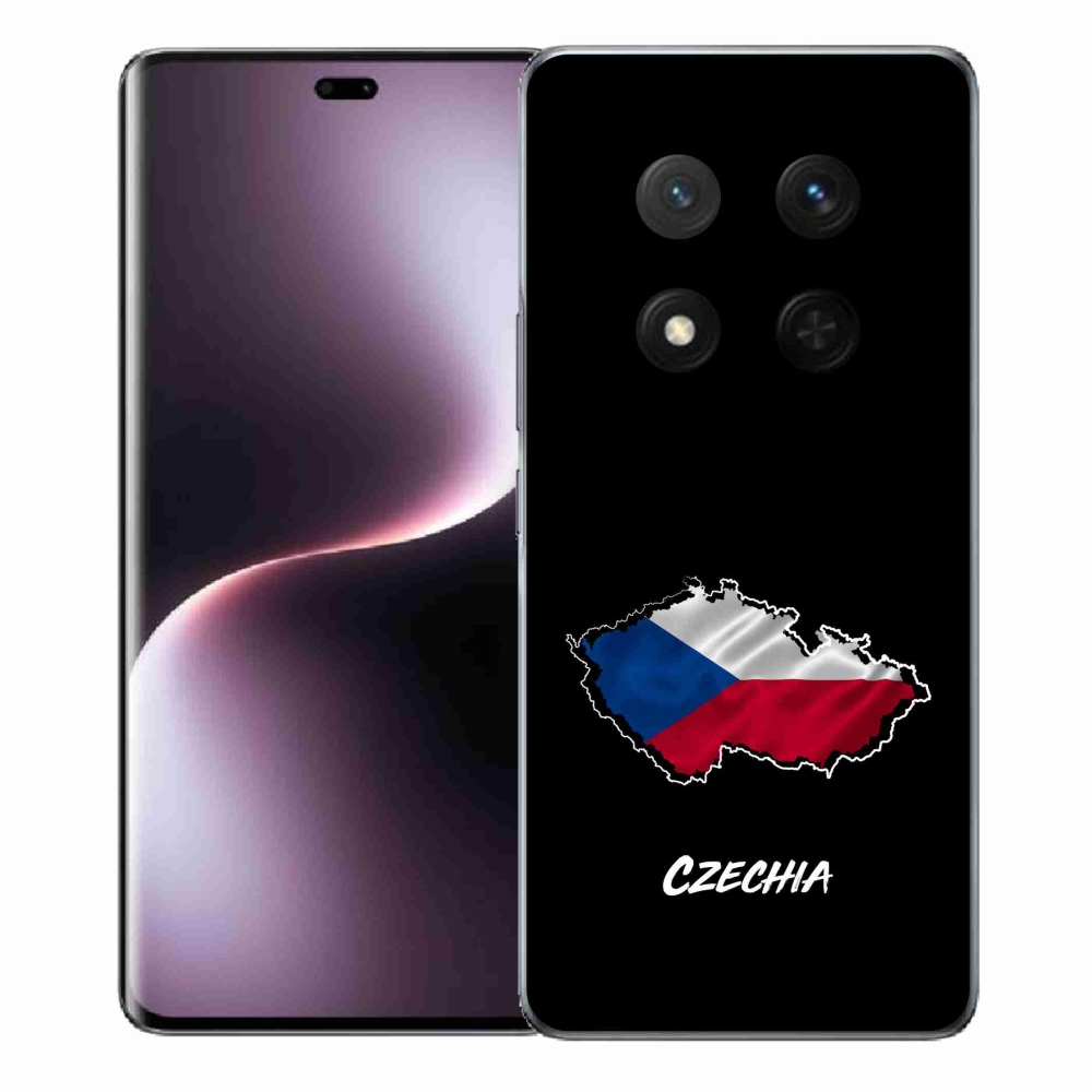 Gélový kryt mmCase na Honor Magic 7 Lite 5G - Czechia čierne pozadie