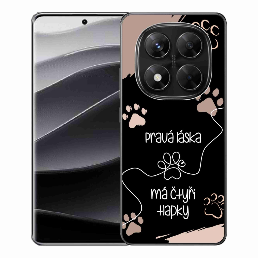 Gélový kryt mmCase na Xiaomi Redmi Note 14 Pro 5G/Poco X7 5G - psí motív 1 čierne pozadie