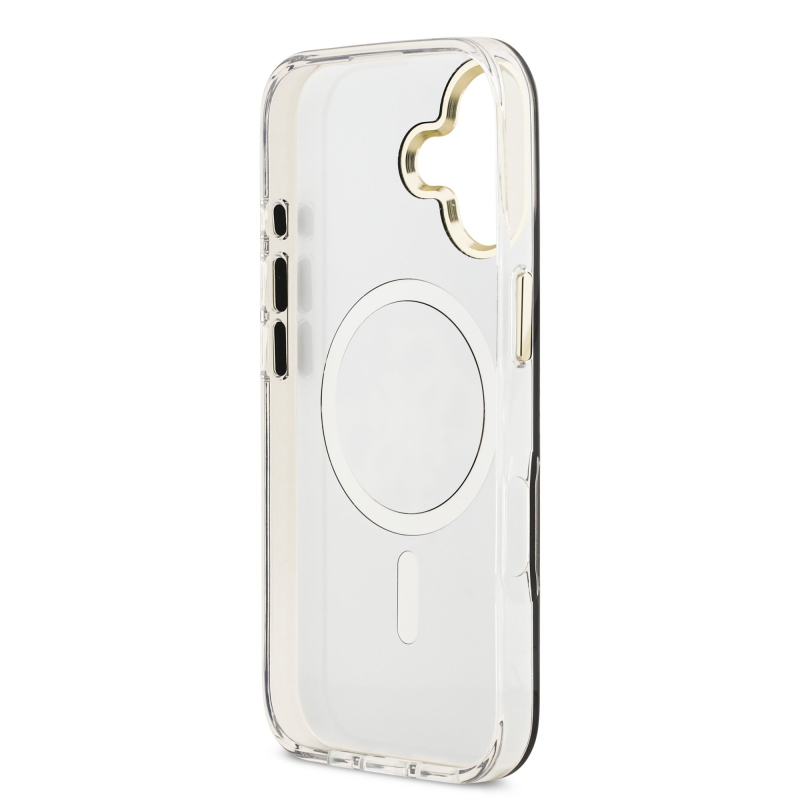 Guess PC/TPU Mirror 4G Glitter Logo MagSafe zadný kryt pre iPhone 17 Gold