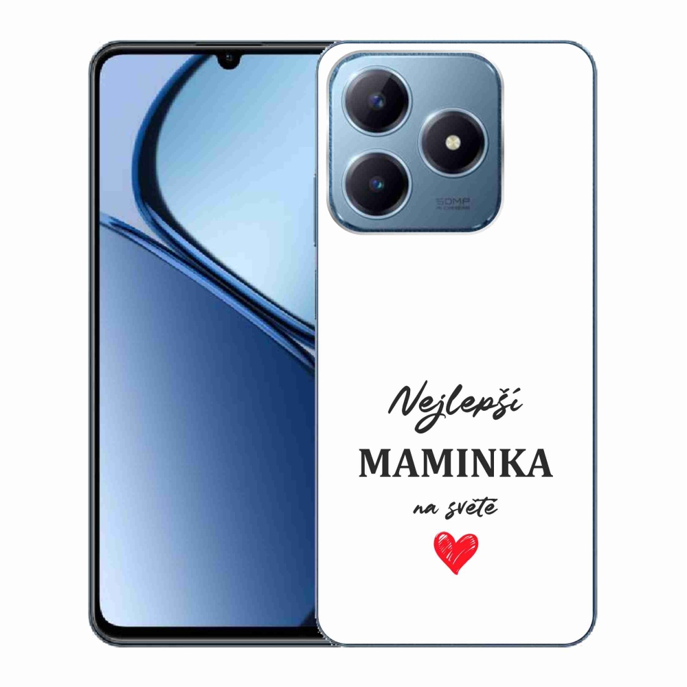 Gélový kryt mmCase na Realme C63 - najlepšia mamička 1 biele pozadie