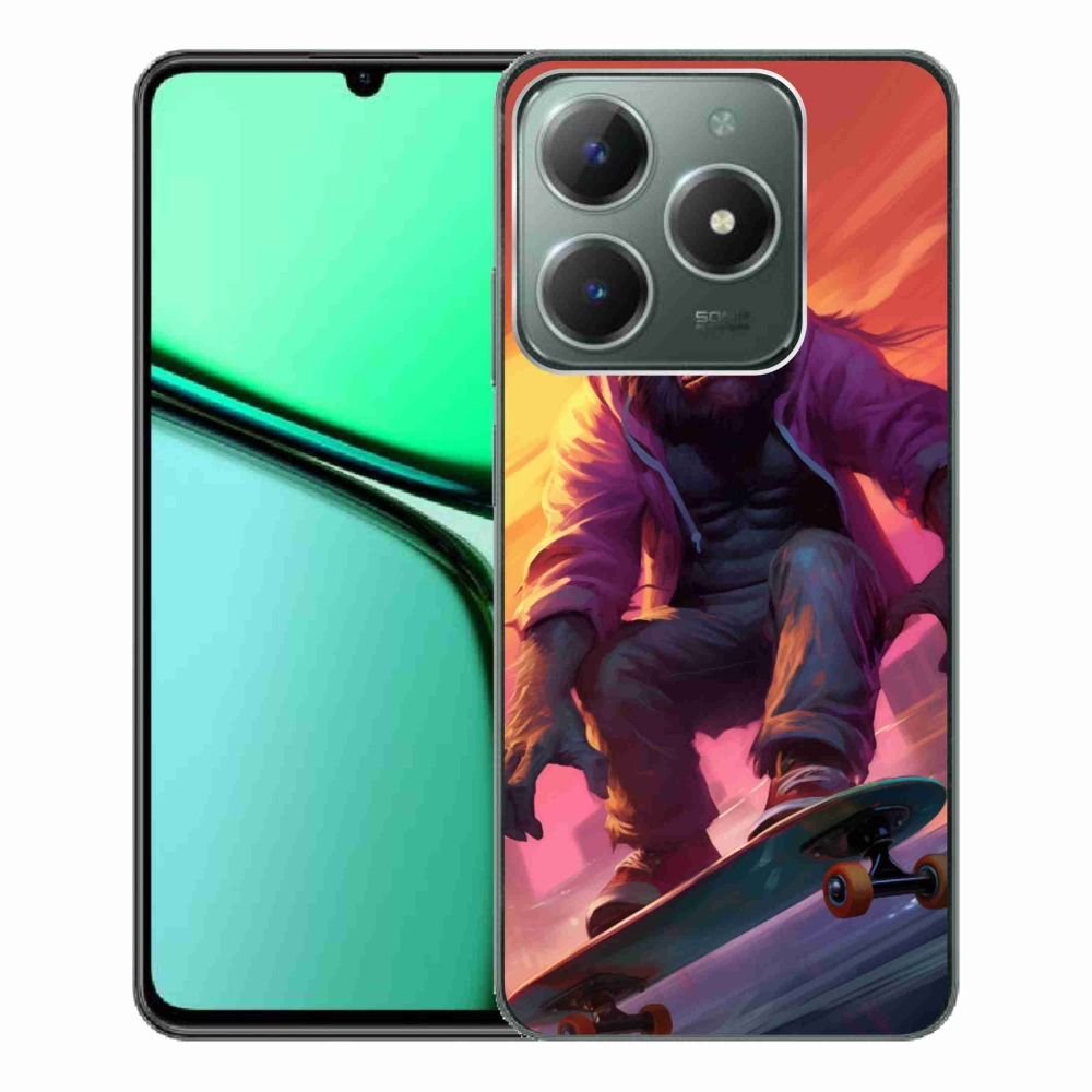 Gélový kryt mmCase na Realme C61 - gorila na skateboarde