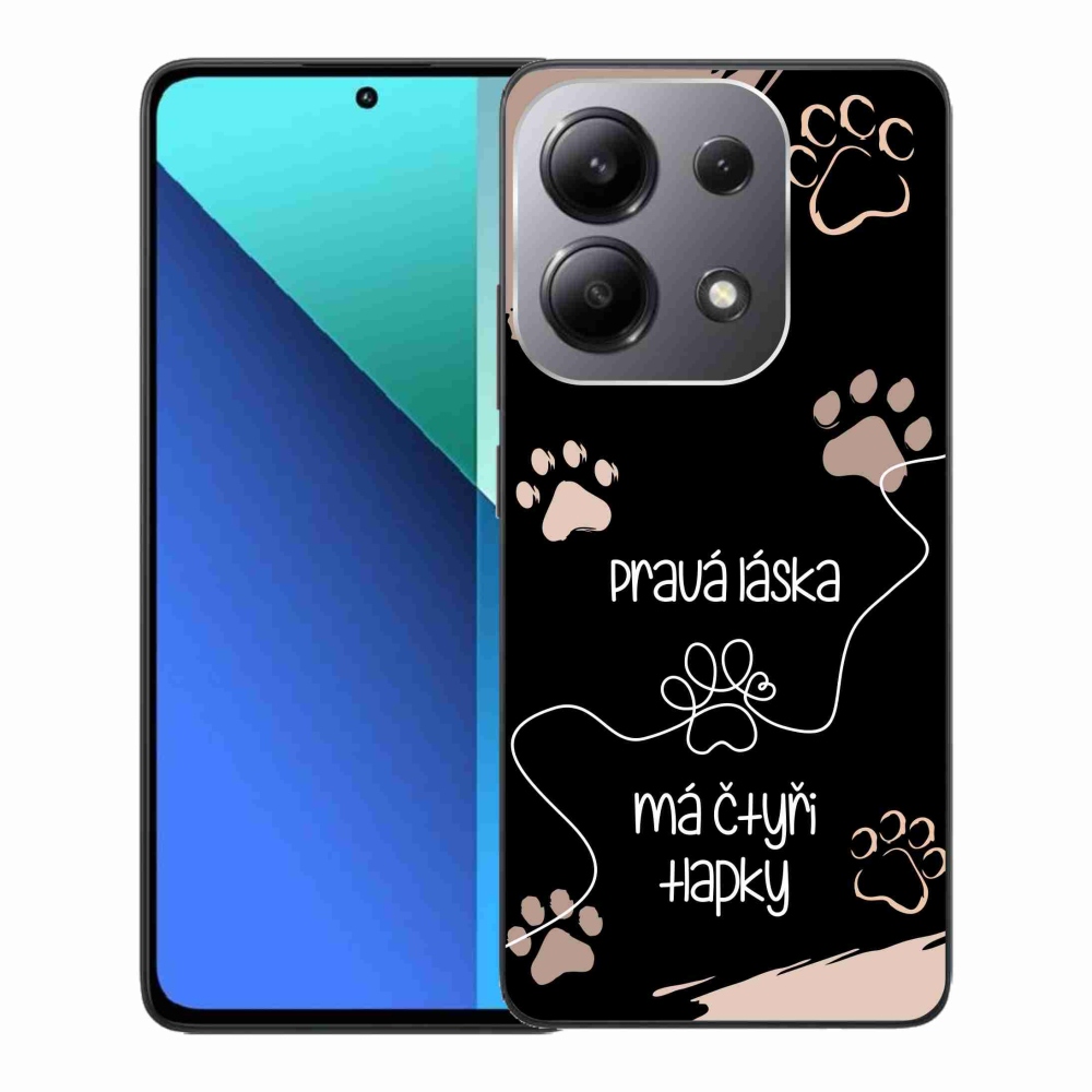 Gélový kryt mmCase na Xiaomi Redmi Note 13 - psí motív 1 čierne pozadie