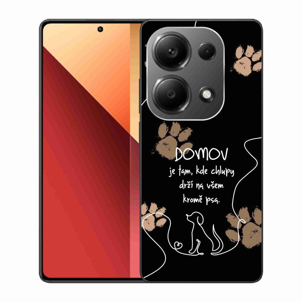 Gélový kryt mmCase na Xiaomi Redmi Note 13 Pro 4G/Poco M6 Pro - psí motív čierne pozadie