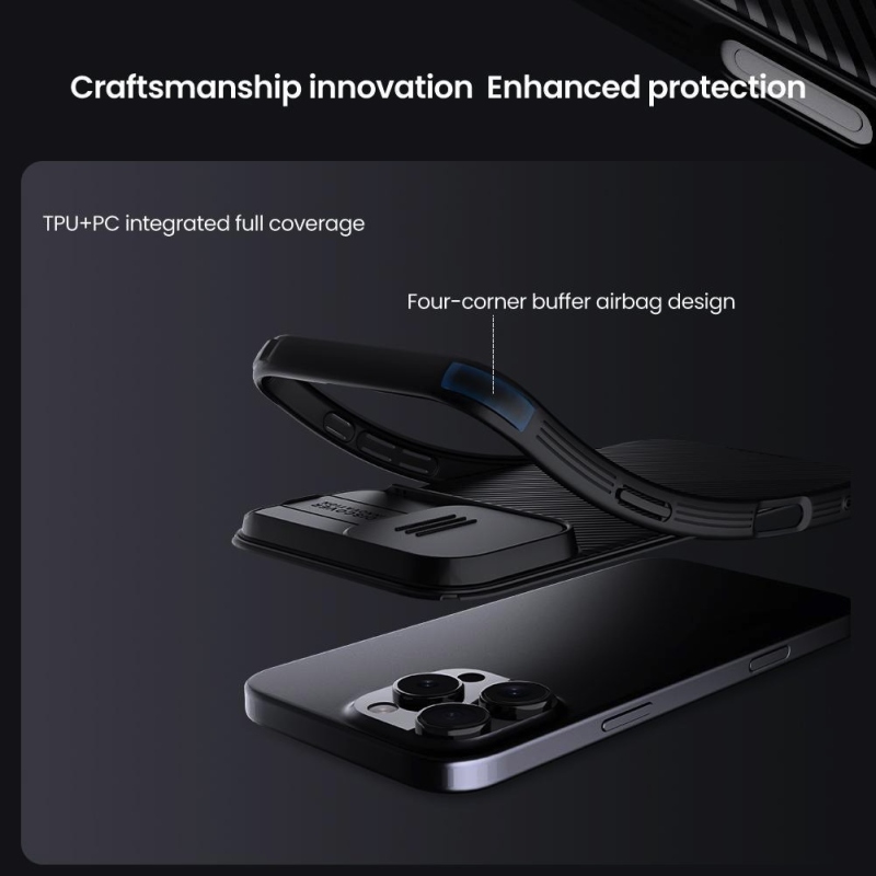 Nillkin CamShield PRE Magnetic Zadný Kryt pre Apple iPhone 16 Pro Black