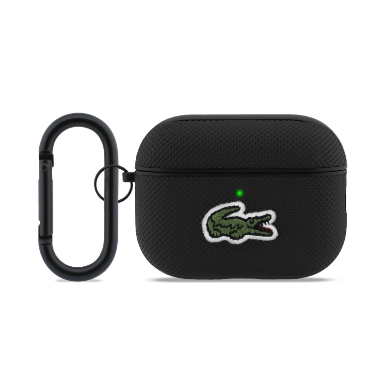 Lacoste Petit Pique Croc Logo Patch Puzdro pre AirPods Pro 3 Black