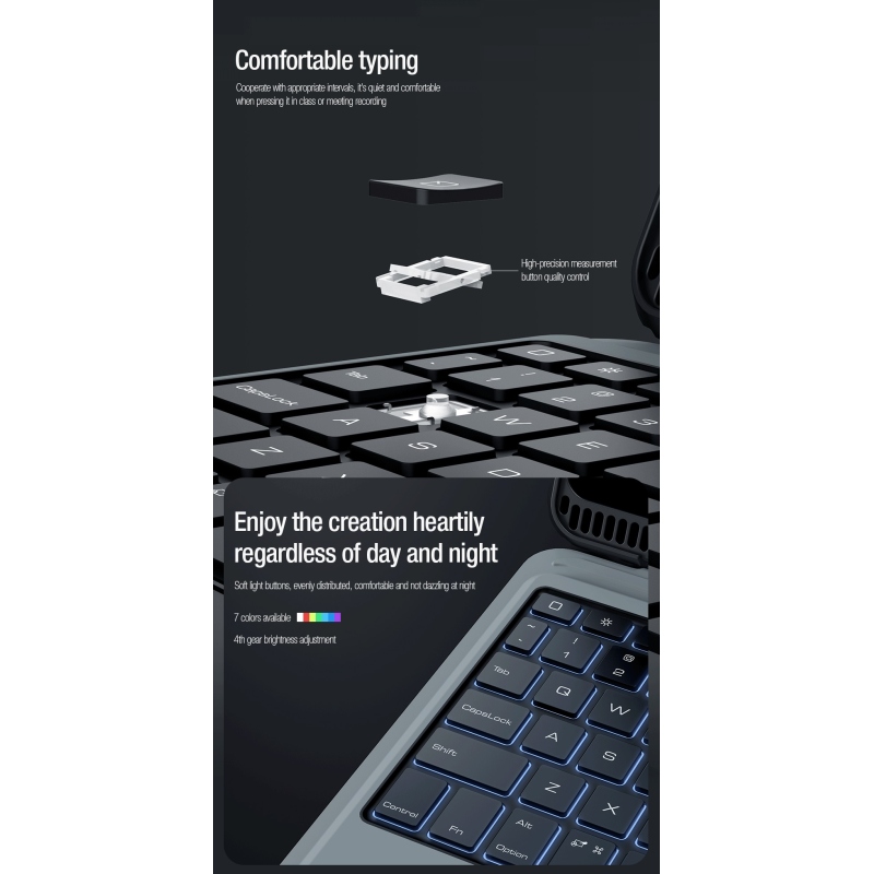 Nillkin Bumper Combo Keyboard Case (Backlit Version) pre iPad 10.2 2019/2020/2021 Black