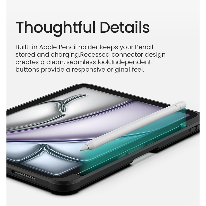 Puzdro Nillkin Bumper Combo Pro s klávesnicou (verzia s podsvietením) pre iPad Pro 12,9 2020/2021/2022 a Air 13 2024/2025/2026, čierne