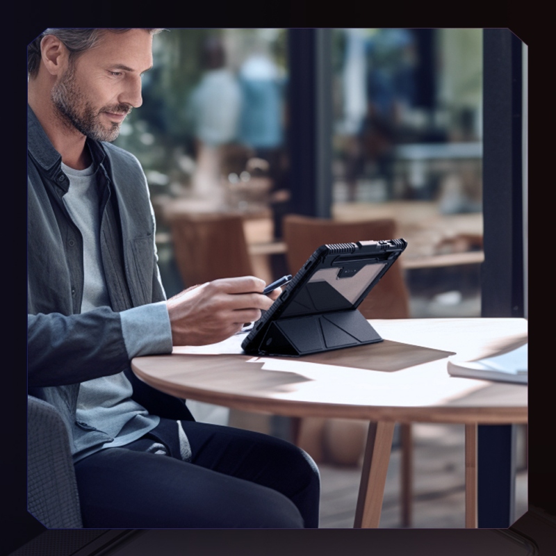 Nillkin Bumper PRO Protective Stand Case Multi-angle pre Samsung Galaxy Tab S9 Sapphire Blue