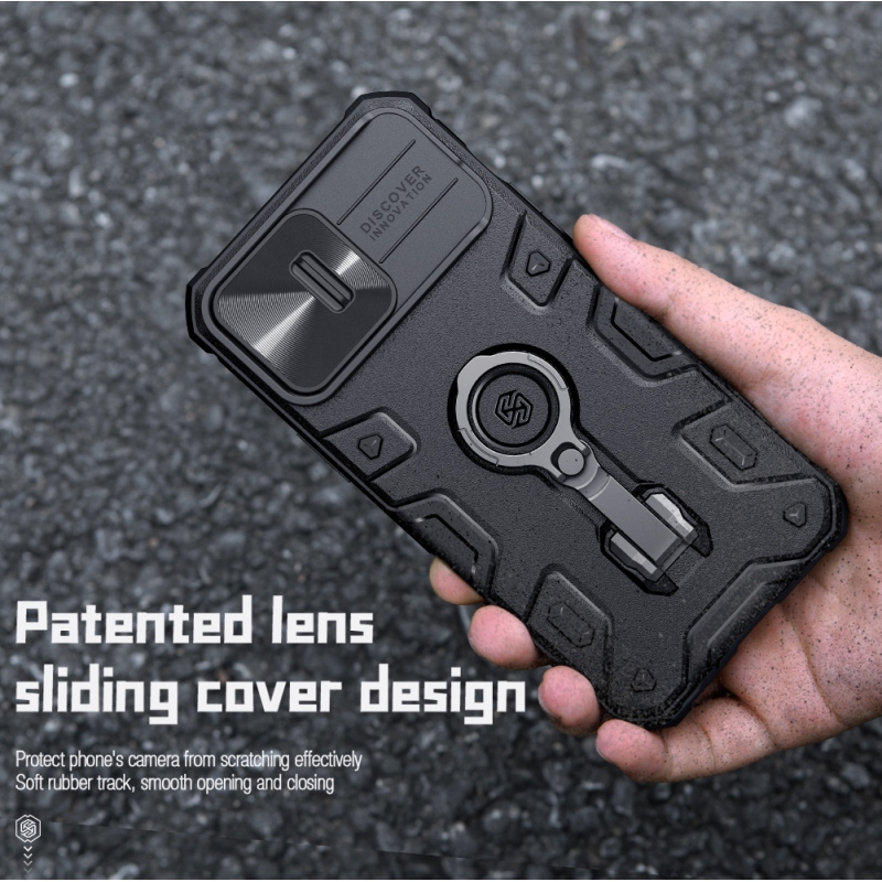 Nillkin CamShield Armor PRE Zadný Kryt pre Apple iPhone 14 Pro Dark Green