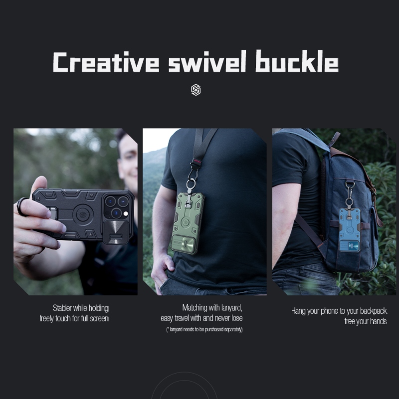 Nillkin CamShield Armor PRE Zadný Kryt pre Apple iPhone 14 Pro Dark Green