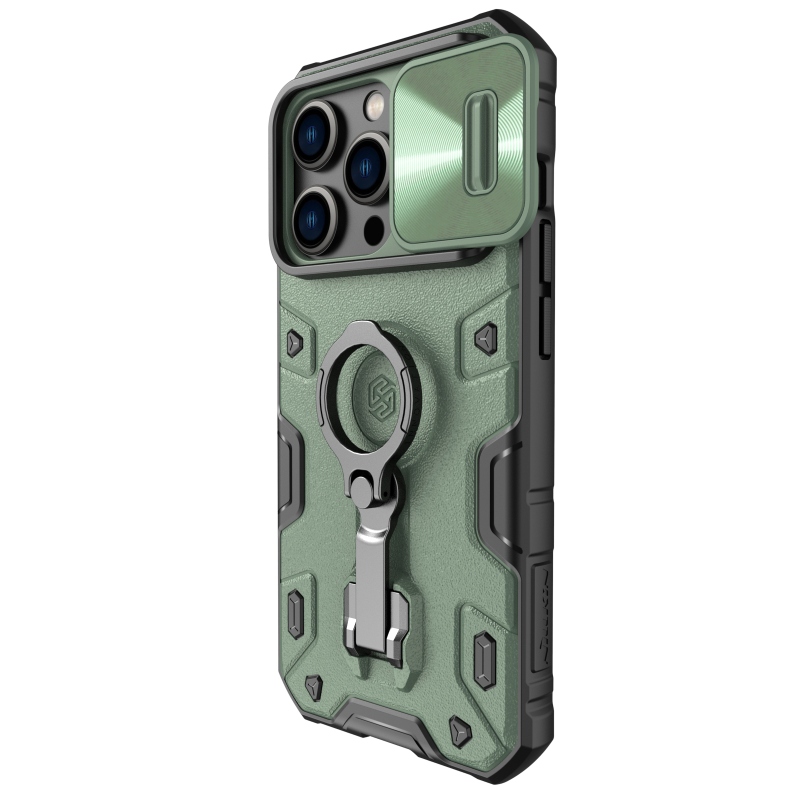 Nillkin CamShield Armor PRE Zadný Kryt pre Apple iPhone 14 Pro Dark Green