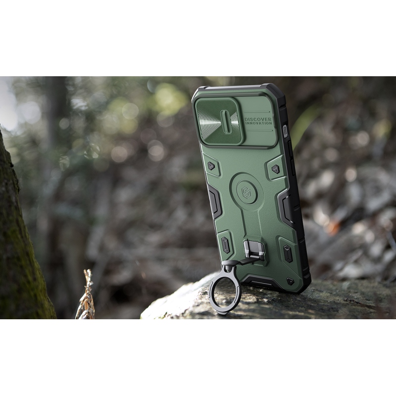 Nillkin CamShield Armor PRE Zadný Kryt pre Apple iPhone 14 Pro Dark Green
