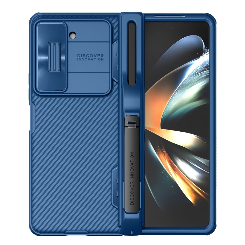 Nillkin CamShield FOLD Slot+Stand Zadný Kryt pre Samsung Galaxy Z Fold 5 Blue