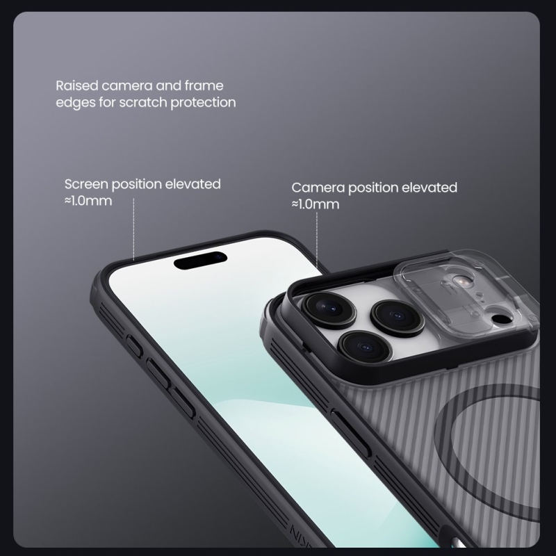 Nillkin CamShield PRO Magnetický zadný kryt pre Apple iPhone 17 Pro Max Transparent Black