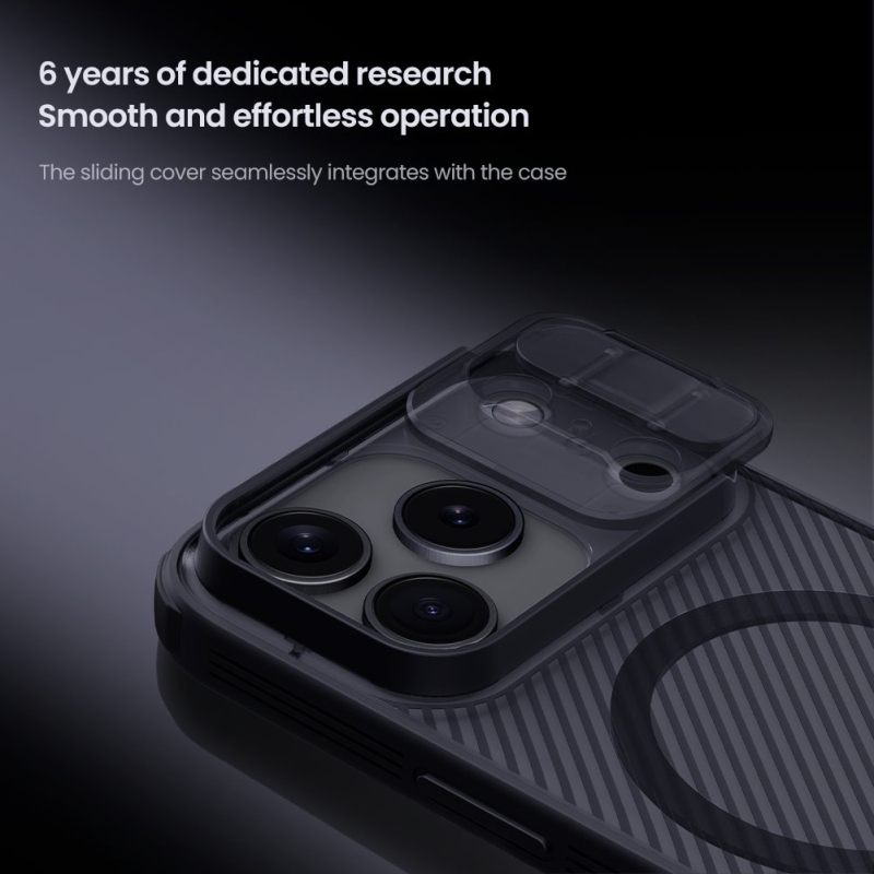 Nillkin CamShield PRO Magnetický zadný kryt pre Apple iPhone 17 Pro Transparent Black