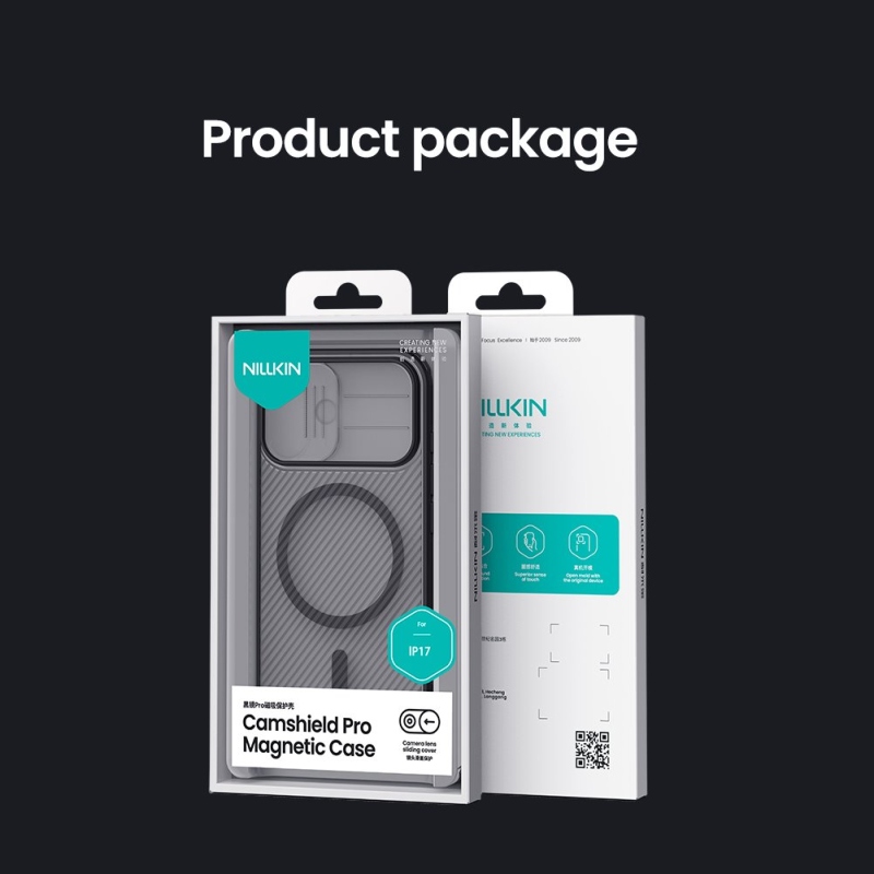Nillkin CamShield PRO Magnetický zadný kryt pre Apple iPhone 17 Transparent Black