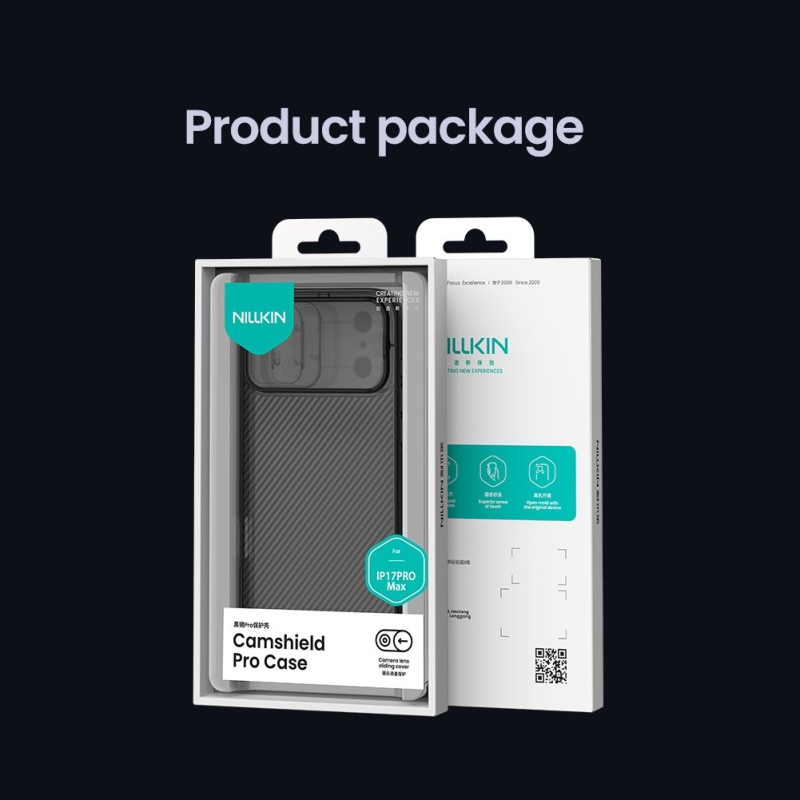 Nillkin CamShield PRO Zadný kryt pre Apple iPhone 17 Pro Max Transparent Black