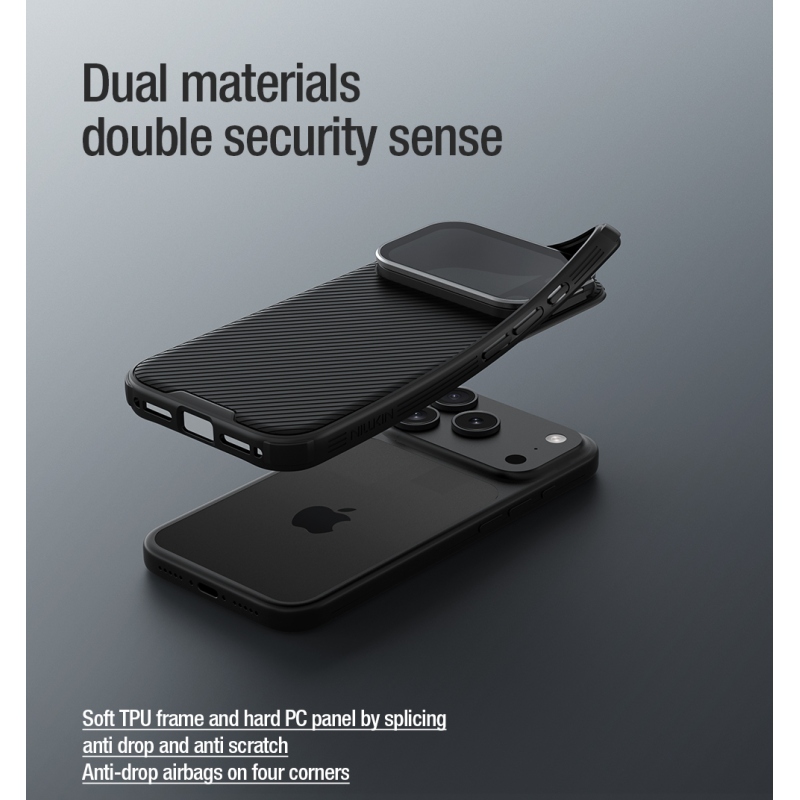 Nillkin CamShield Prop zadný kryt pre Apple iPhone 17 Pro Max Black