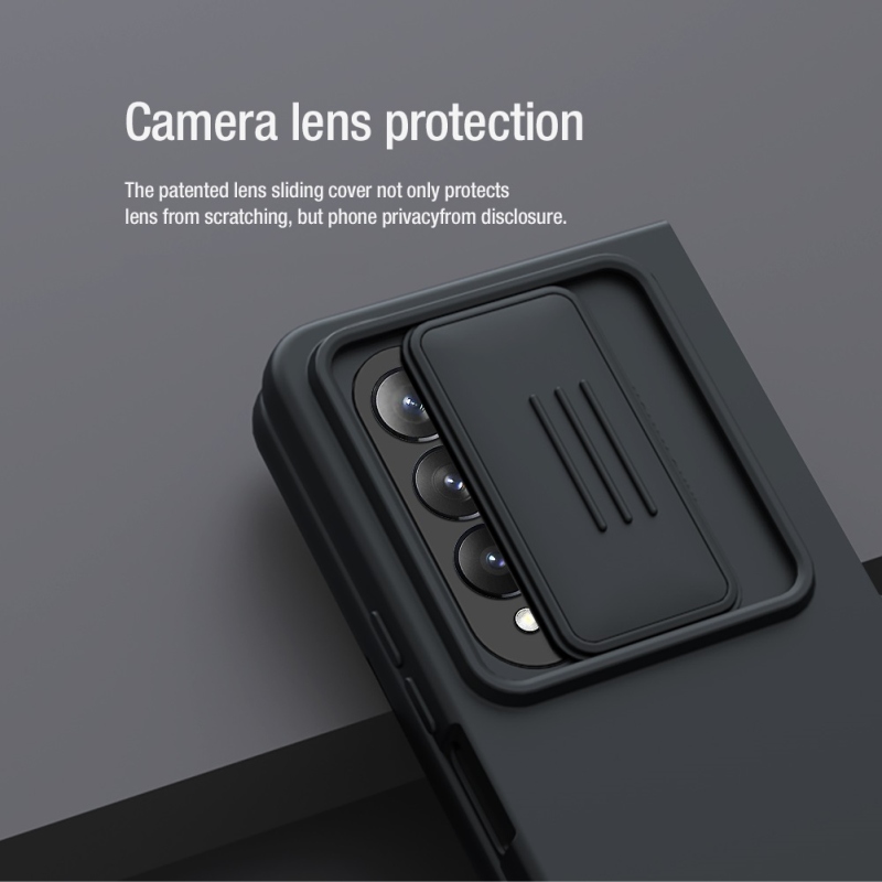 Nillkin CamShield Silky Silikónový Kryt pre Samsung Galaxy Z Fold 4 5G Black