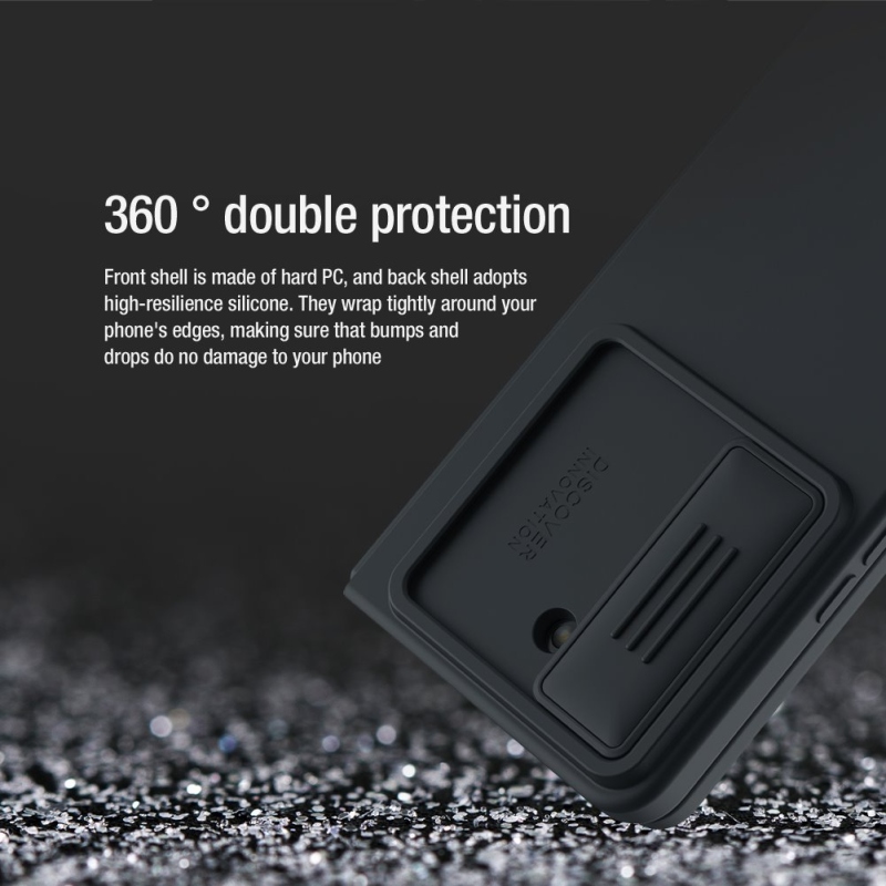 Nillkin CamShield Silky Silikónový Kryt pre Samsung Galaxy Z Fold 5 Black