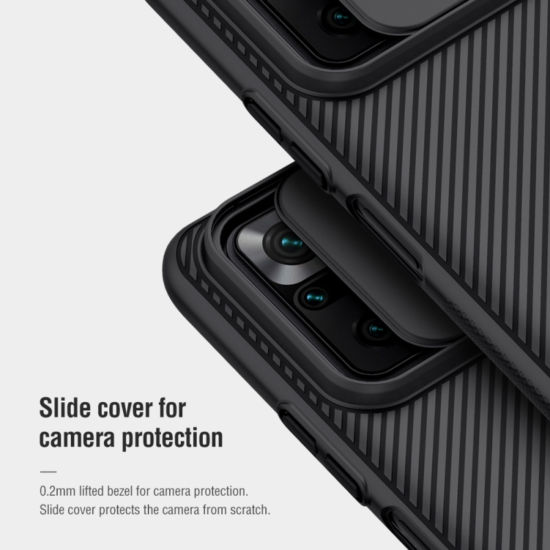 Nillkin CamShield Zadný Kryt pre Xiaomi Redmi Note 10 Pro/10 Pro Max Black