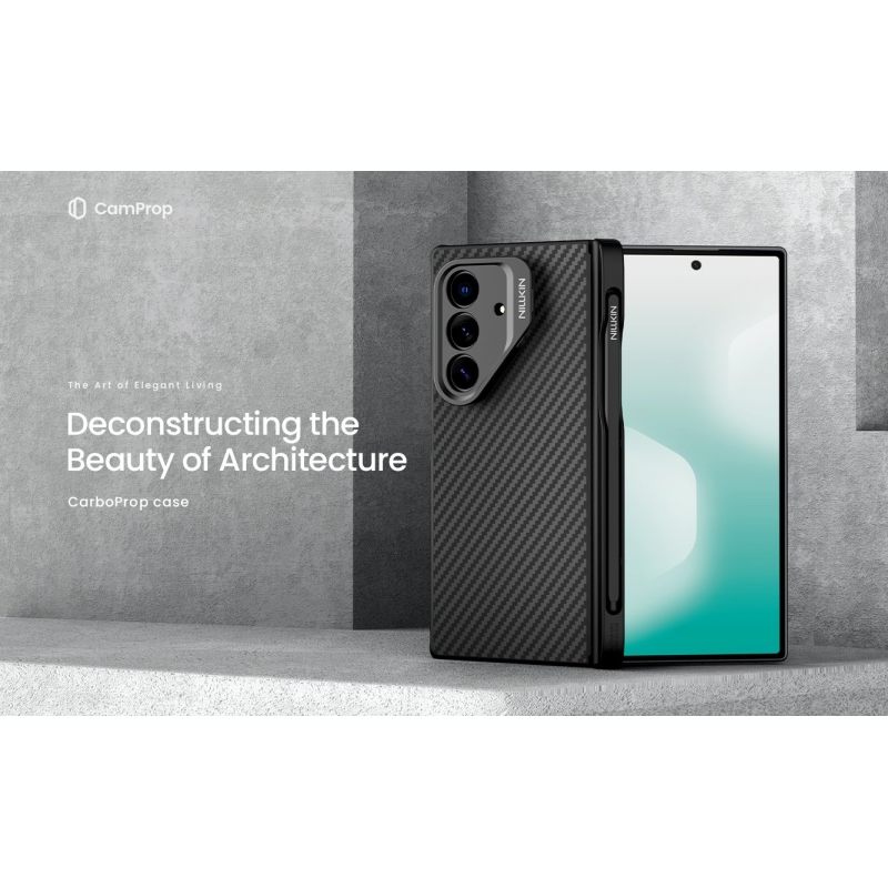 Nillkin CarboProp Aramid Magnetic Pen Slot Zadný Kryt pre Samsung Galaxy Z Fold 7 Black