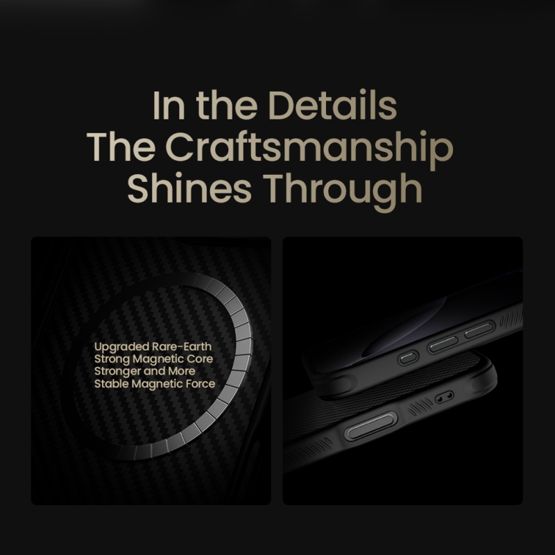 Nillkin CarboProp Aramid Magnetic Zadný Kryt pre Apple iPhone 16 Pro Black