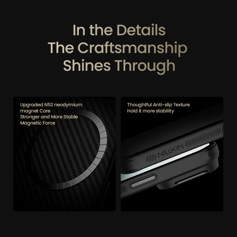 Nillkin CarboProp Aramidový magnetický zadný kryt pre Apple iPhone 17 Pro Black
