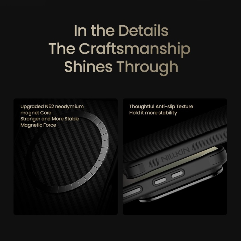 Nillkin CarboProp Aramid Magnetický zadný kryt pre Samsung Galaxy S26 Ultra Black/Transparent