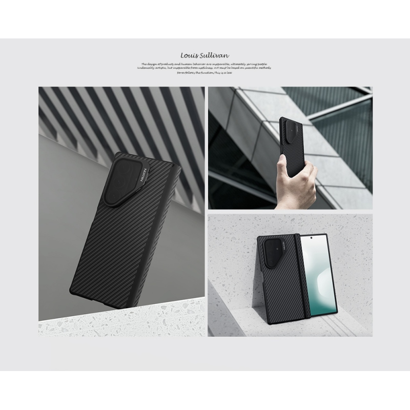 Nillkin CarboProp Aramid Magnetický zadný kryt pre Samsung Galaxy Z Fold 7 Black