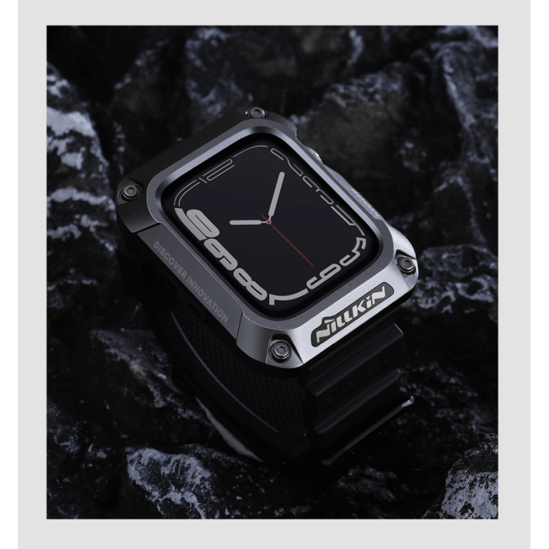 Nillkin DynaGuard Remienok + Kryt pre Apple Watch Series 45mm 7/8/9 Gray