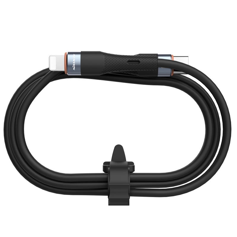 Nillkin Flowspeed Liquid Silicone Dátový Kábel USB-C/Lightning 1,2m 27W Black