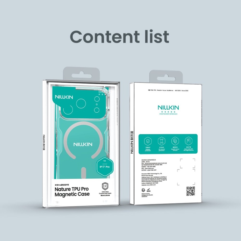 Nillkin Nature TPU PRO Magnetický kryt pre Apple iPhone 17 Pro Transparent Black