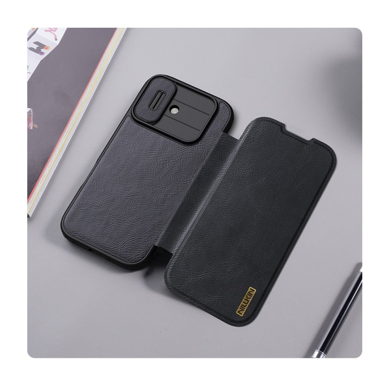 Nillkin Qin Book PRO puzdro pre Apple iPhone 17 Brown