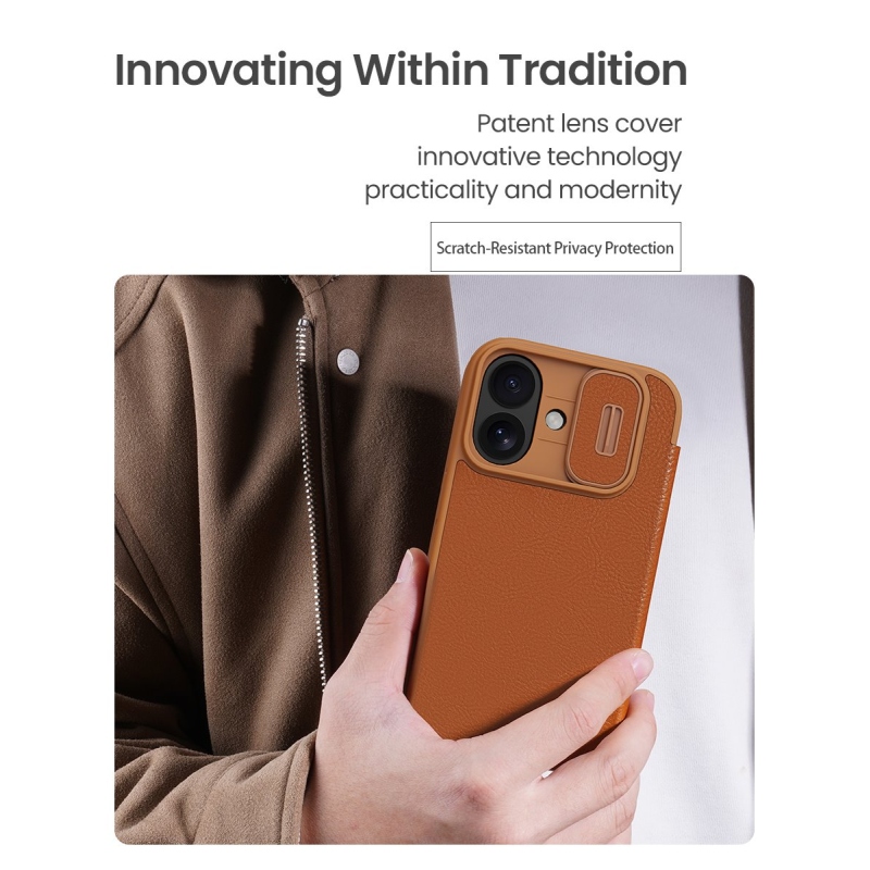 Nillkin Qin Book PRO puzdro pre Apple iPhone 17 Brown