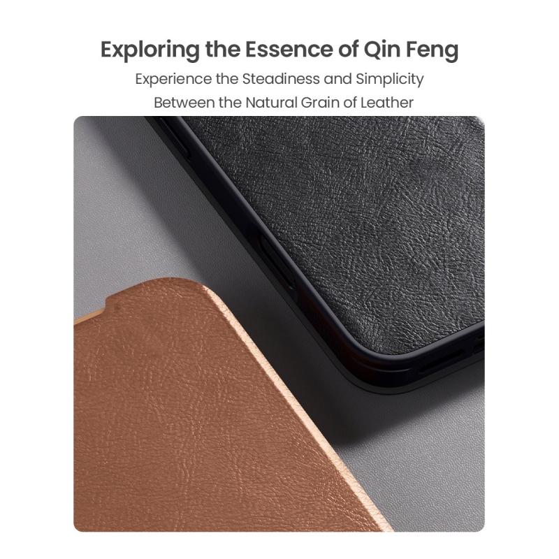 Nillkin Qin Book PRO puzdro pre Apple iPhone 17 Pro Max Brown