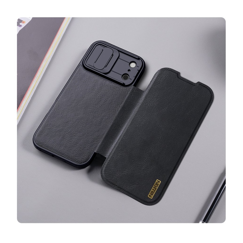 Nillkin Qin Book PRO puzdro pre Apple iPhone 17 Pro Max Brown