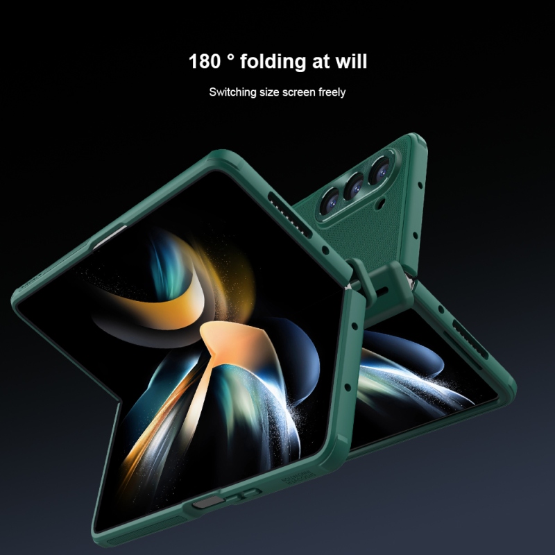 Nillkin Super Frosted FOLD Slot+Stand Zadný Kryt pre Samsung Galaxy Z Fold 5 Deep Green