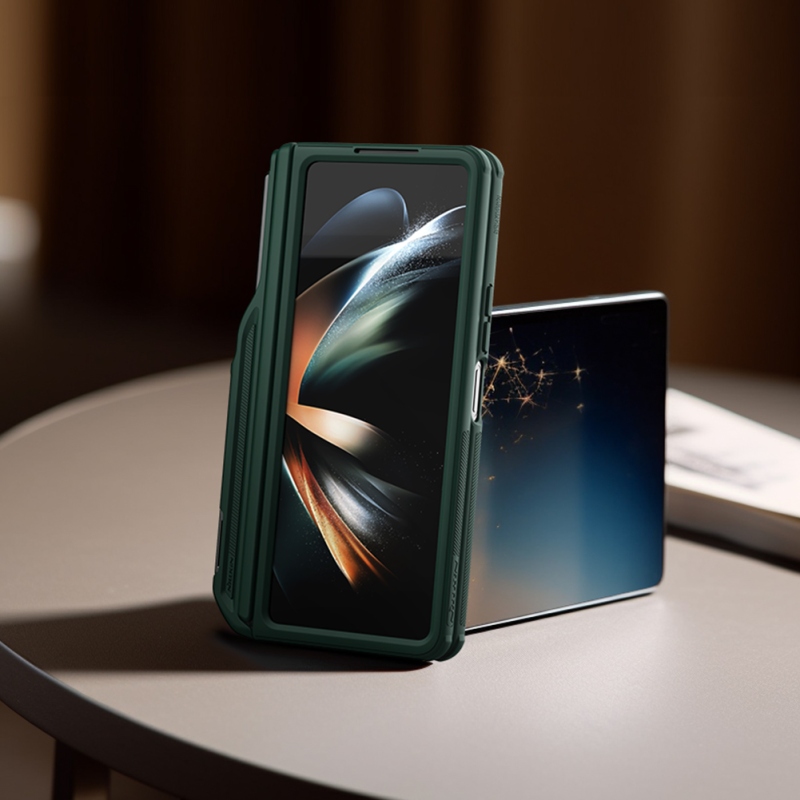 Nillkin Super Frosted FOLD Slot+Stand Zadný Kryt pre Samsung Galaxy Z Fold 5 Deep Green