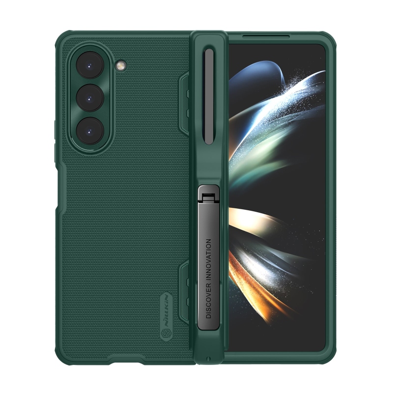 Nillkin Super Frosted FOLD Slot+Stand Zadný Kryt pre Samsung Galaxy Z Fold 5 Deep Green