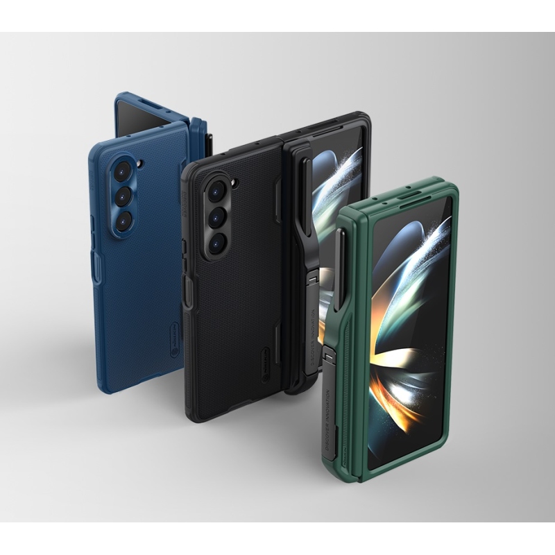 Nillkin Super Frosted FOLD Slot+Stand Zadný Kryt pre Samsung Galaxy Z Fold 5 Deep Green
