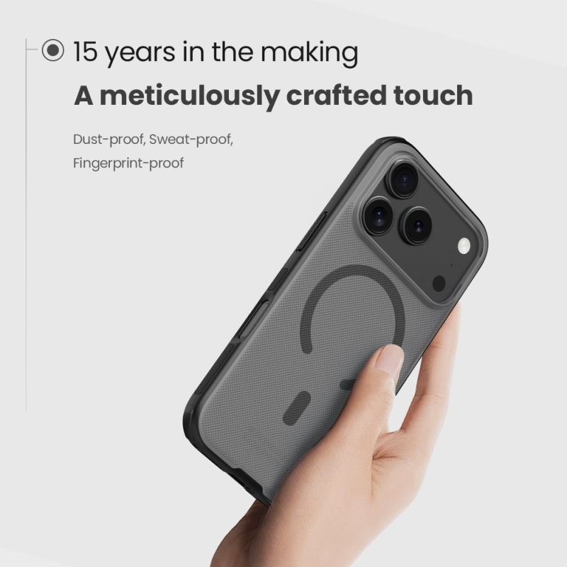 Nillkin Super Frosted PRO Magnetický zadný kryt pre Apple iPhone 17 Pro Transparent Black