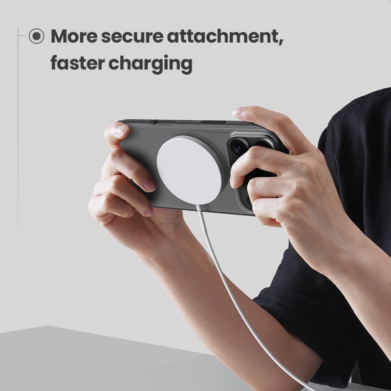 Nillkin Super Frosted PRO Magnetický zadný kryt pre Apple iPhone 17 Pro Transparent Black